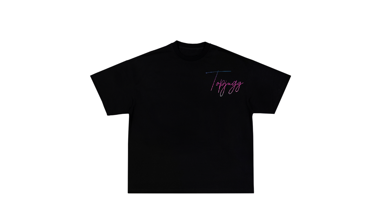 black TopJugg Script tee